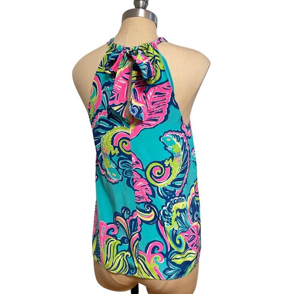 Lilly Pulitzer Cassandra Silk Top Size Small - Picture 5 of 7